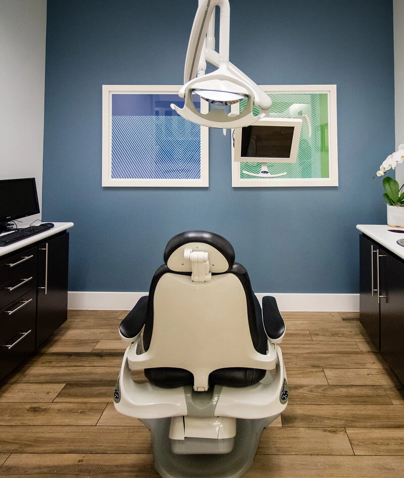 The exam room at Downtown Dental Design in Austin TX